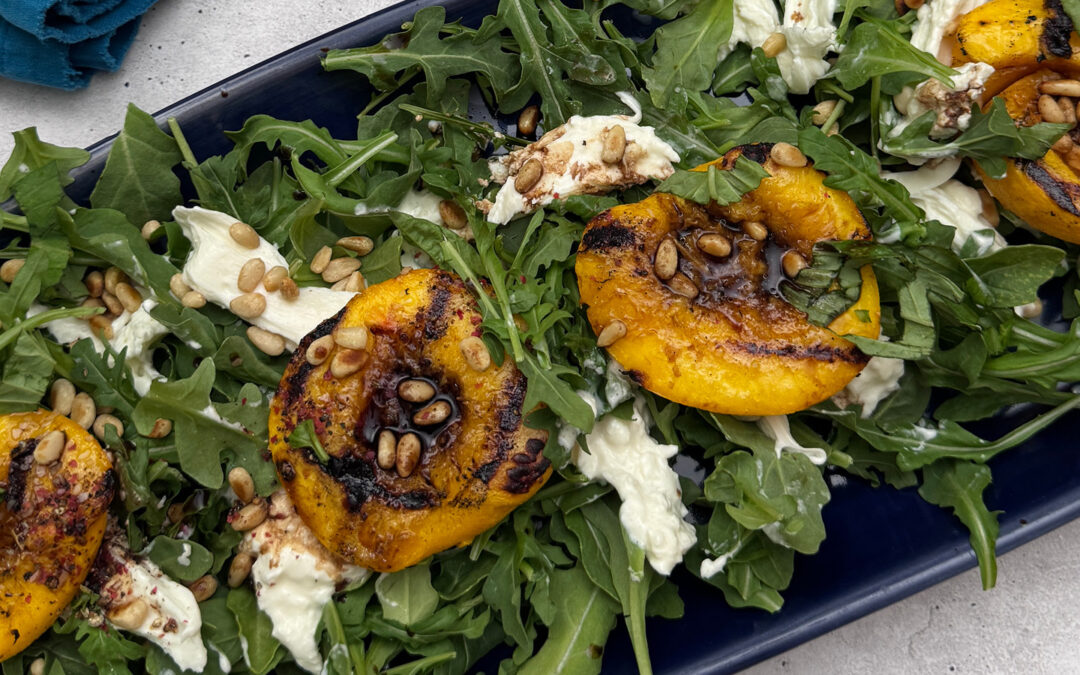 Grilled Peach & Burrata Salad