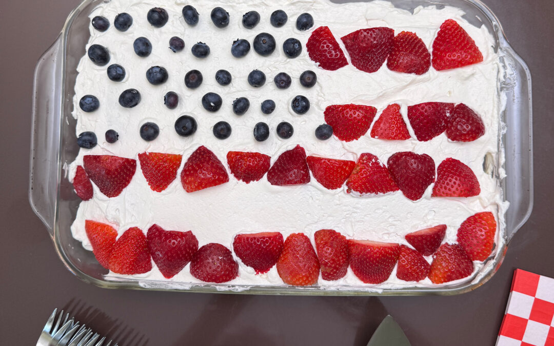 Red, White & Blueberry Icebox Cake