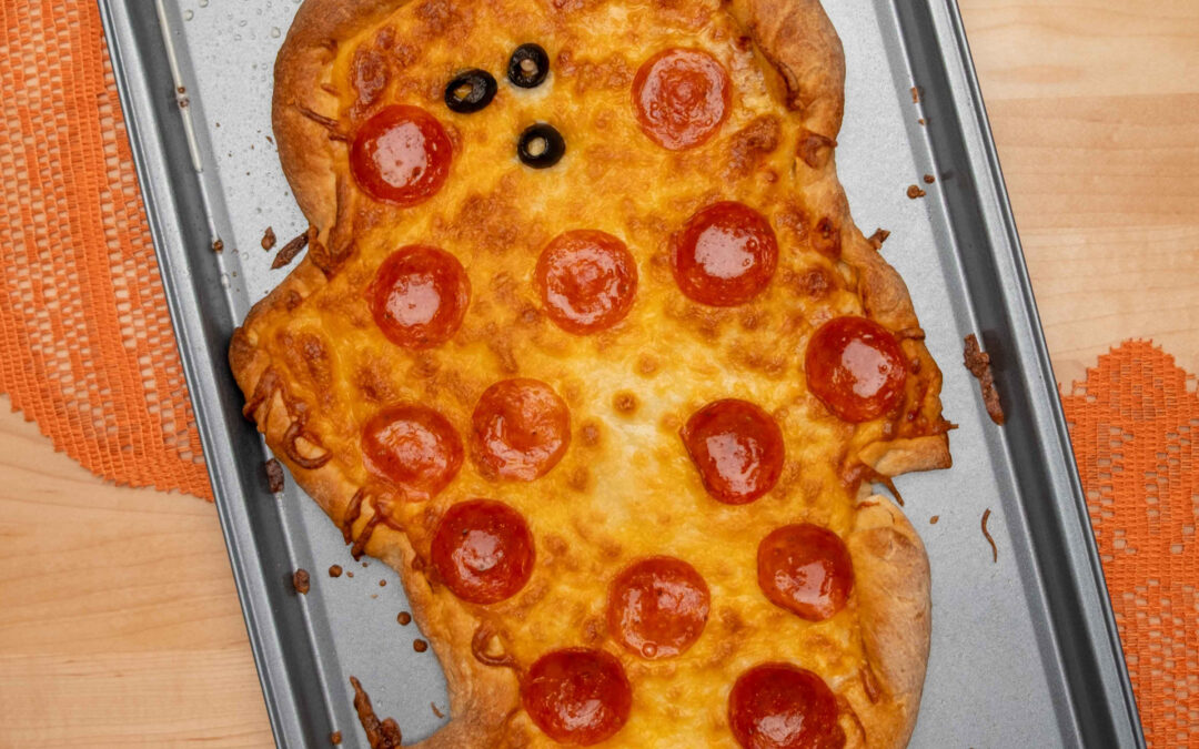 Ghost Shaped Pizza