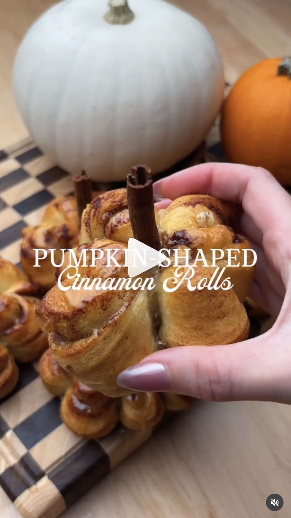Pumpkin Shaped Cinnamon Rolls video